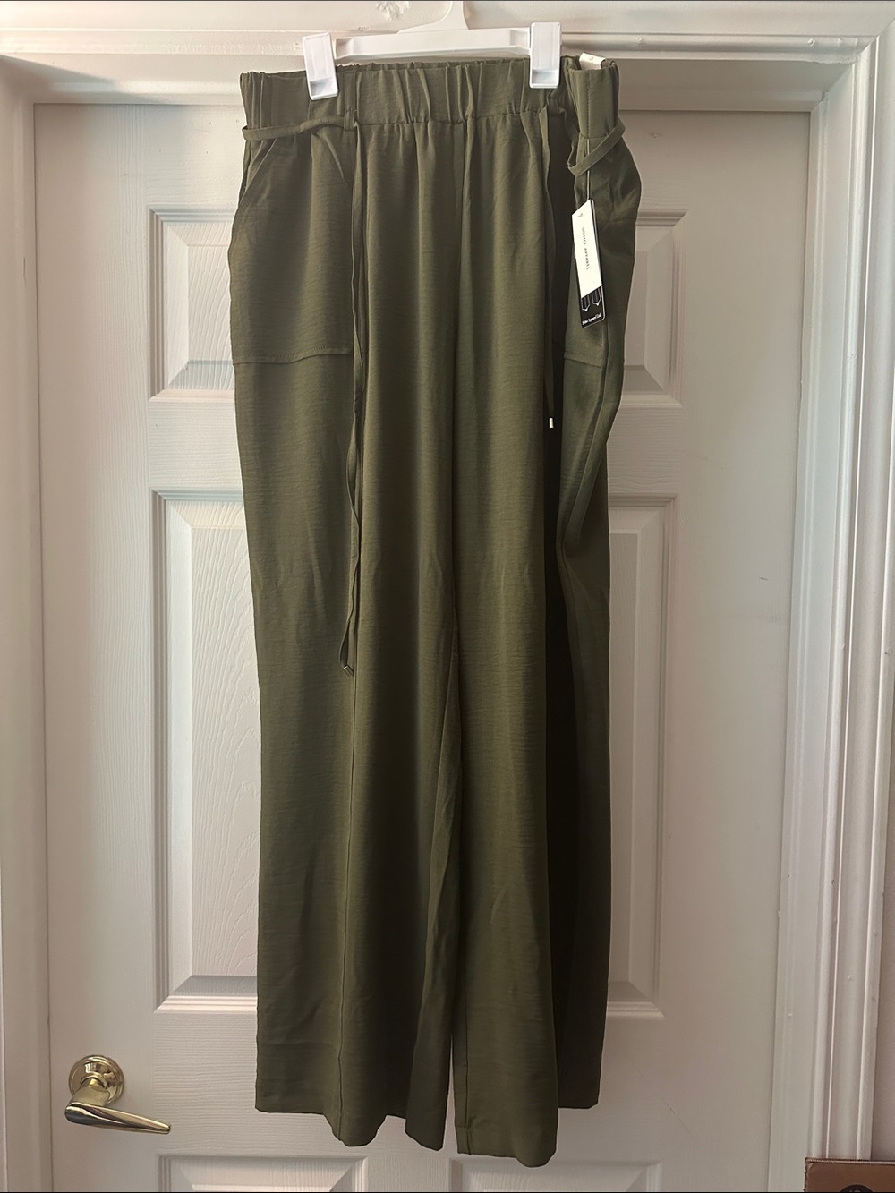 Soho Apparel Olive Green Wide Leg Jumpsuit Pants